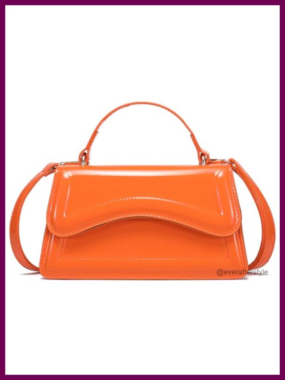 Mini Satchel Crossbody Bag Synthetic Leather Top Handle